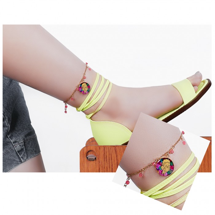 پابند روکش طلا طرح ژوبین