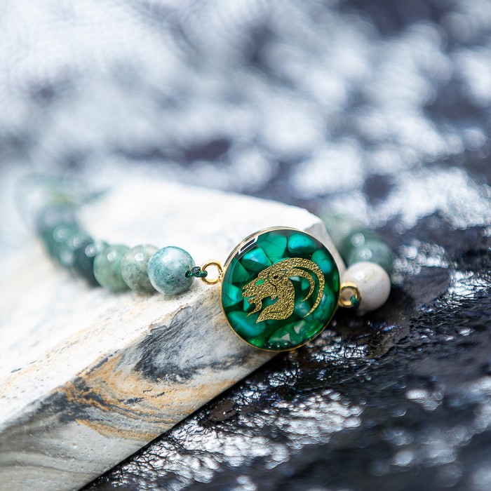 دستبند روکش طلا نماد ماه تولد دی سری کلاسیک