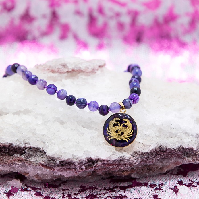 گردنبند دخترانه روکش طلا نماد ماه تولد تیر سری کلاسیک