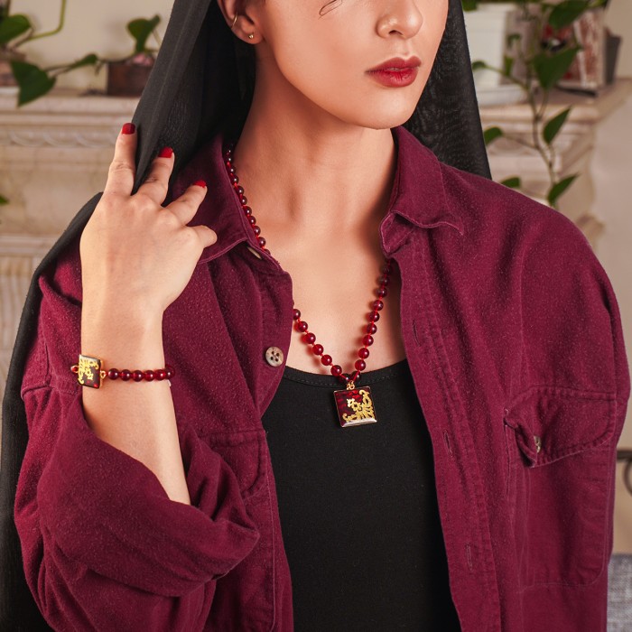 گردنبند دخترانه روکش طلا طرح گلوریا