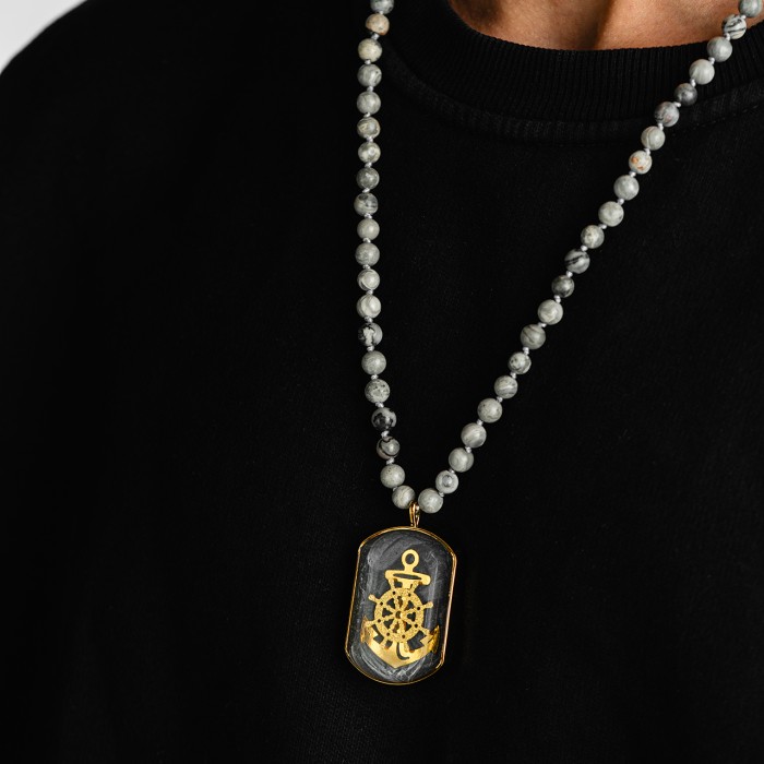 گردنبند روکش طلا طرح لنگر