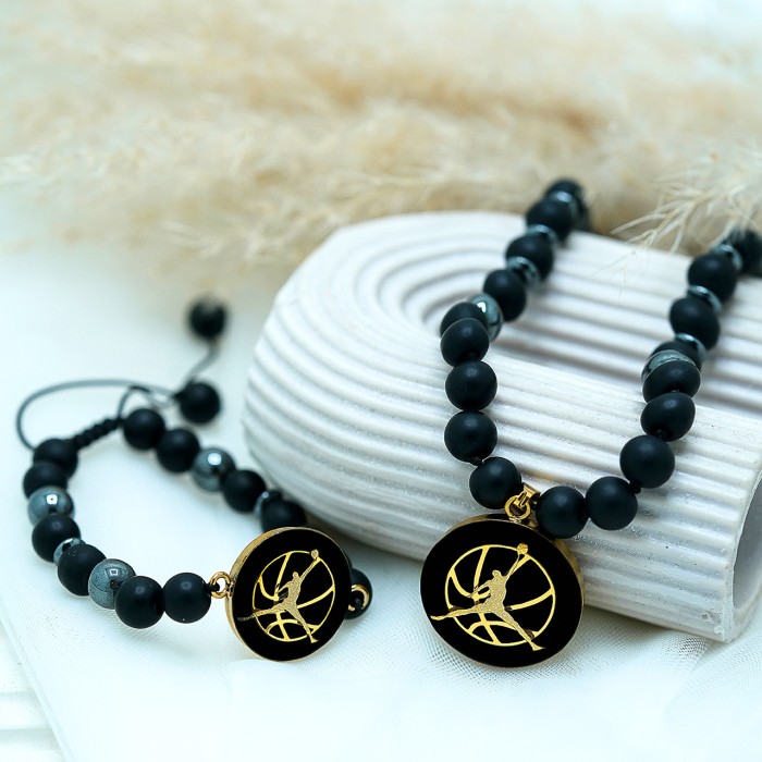 گردنبند روکش طلا طرح جردن