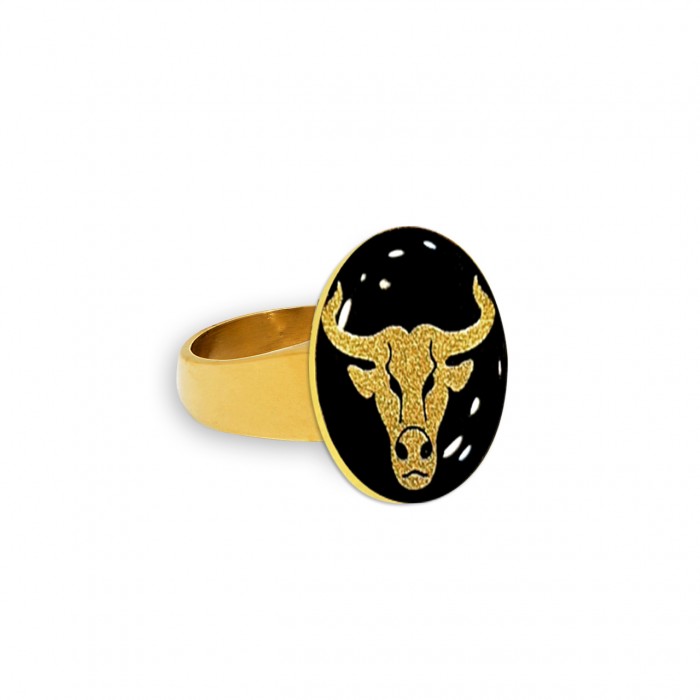 انگشتر طلاکوب نماد ماه تولد اردیبهشت