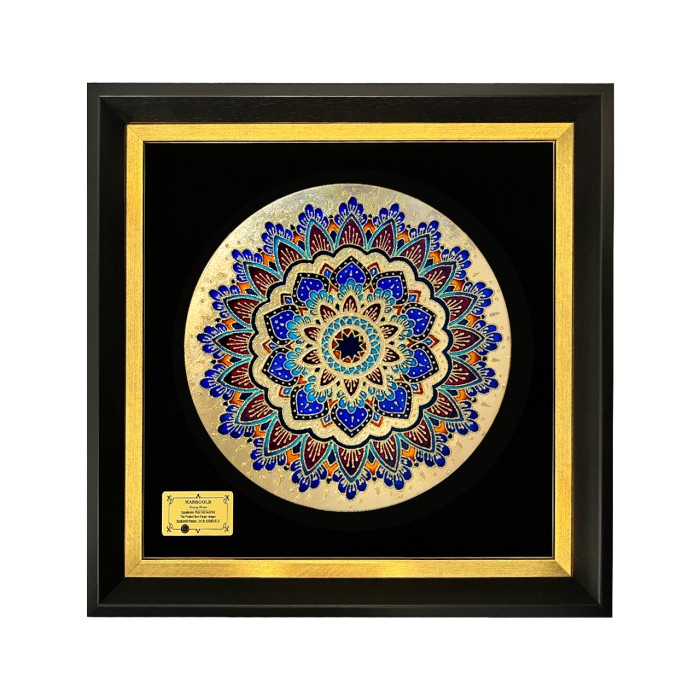 تابلو بشقاب ورق طلا سری روجا طرح 16