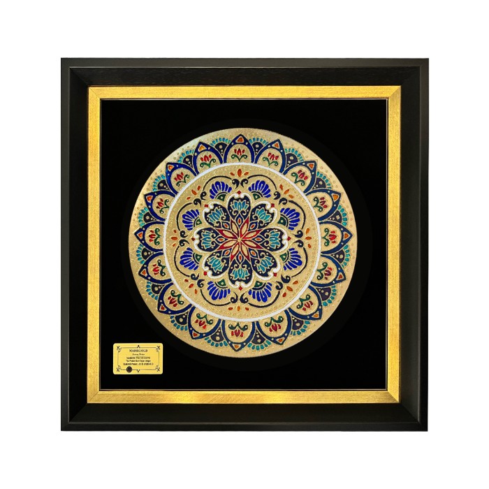 تابلو بشقاب ورق طلا سری روجا طرح 17