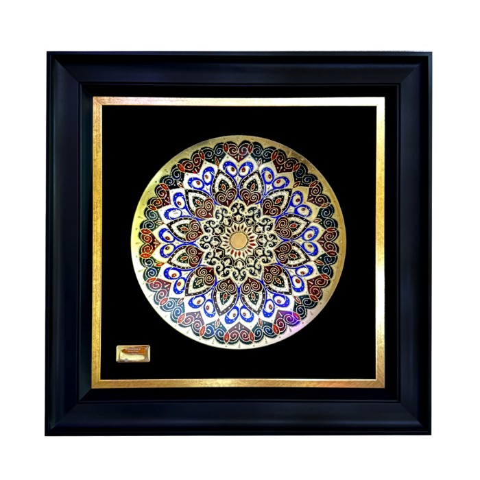 تابلو بشقاب ورق طلا سری شاهان طرح 11