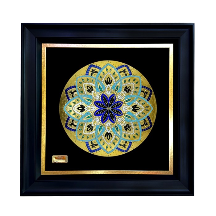 تابلو بشقاب ورق طلا سری شاهان طرح 12