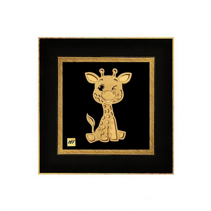 تابلو روکش طلا کودکانه طرح زرافه