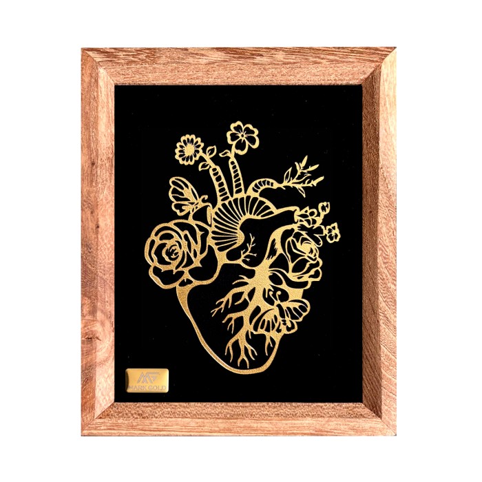 تابلو روکش طلا طرح زندگی سری بامبو