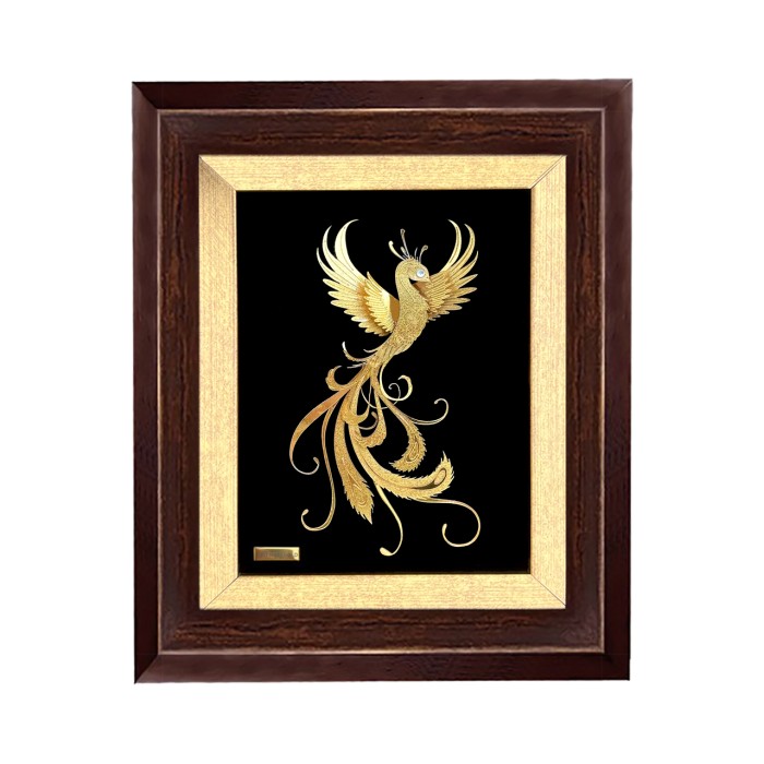 تابلو فانتزی طلاکوب ققنوس