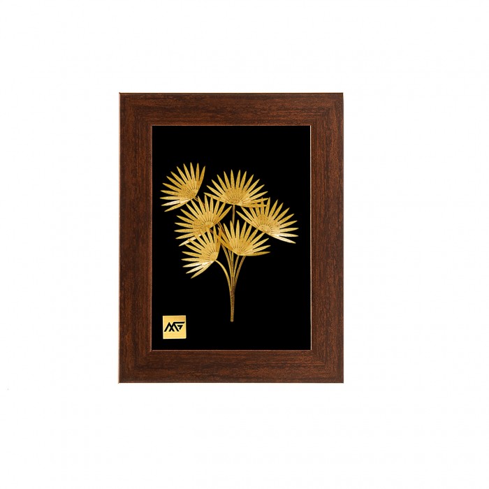 تابلو روکش طلا طرح برگ هاوایی 2