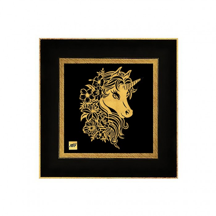 تابلو روکش طلا طرح تک شاخ