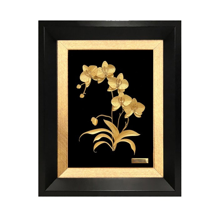 تابلو روکش طلا گل ارکیده