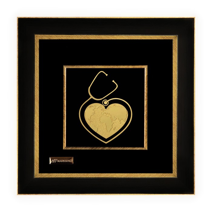 تابلو روکش طلا طرح روز پزشک 