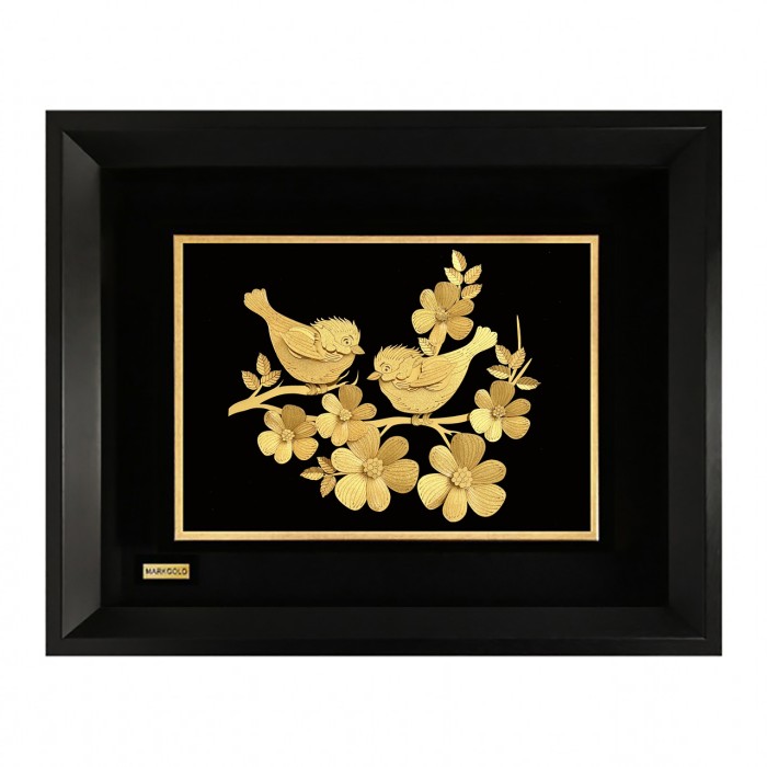 تابلو روکش طلا طرح ترلان