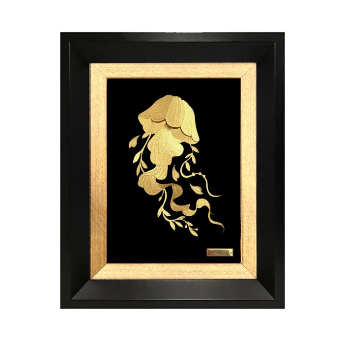 تابلو روکش طلا طرح عروس دریایی