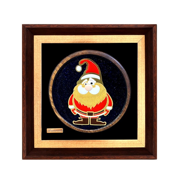 تابلو روکش طلا طرح بابانوئل