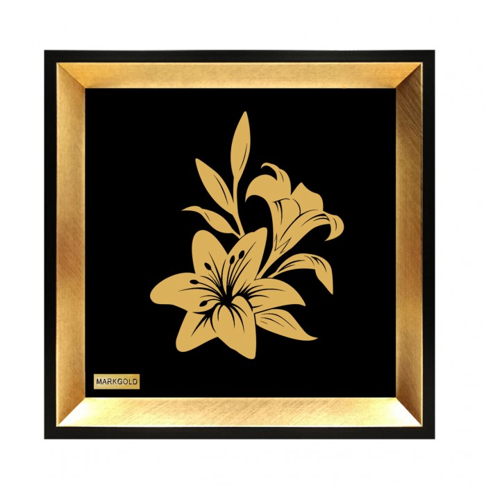 تابلو طلاکوب گل لیلیوم کوچک