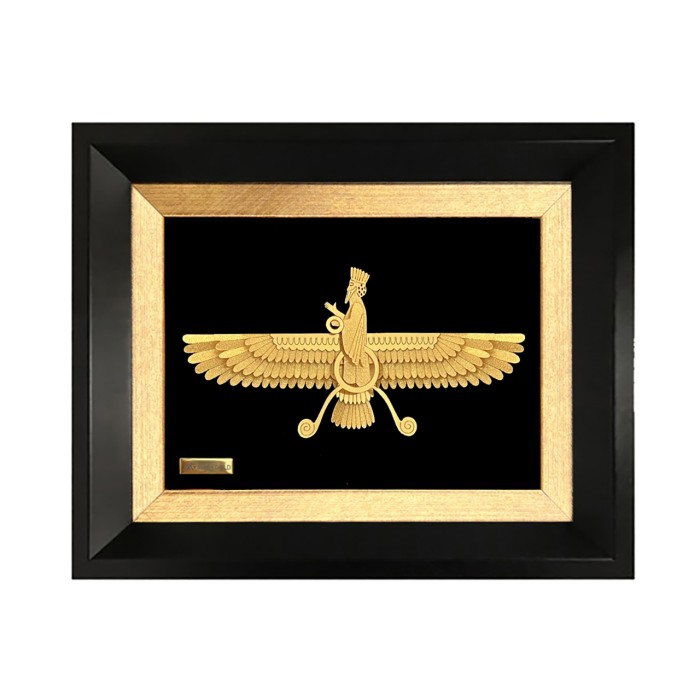 تابلو روکش طلا طرح فروهر 