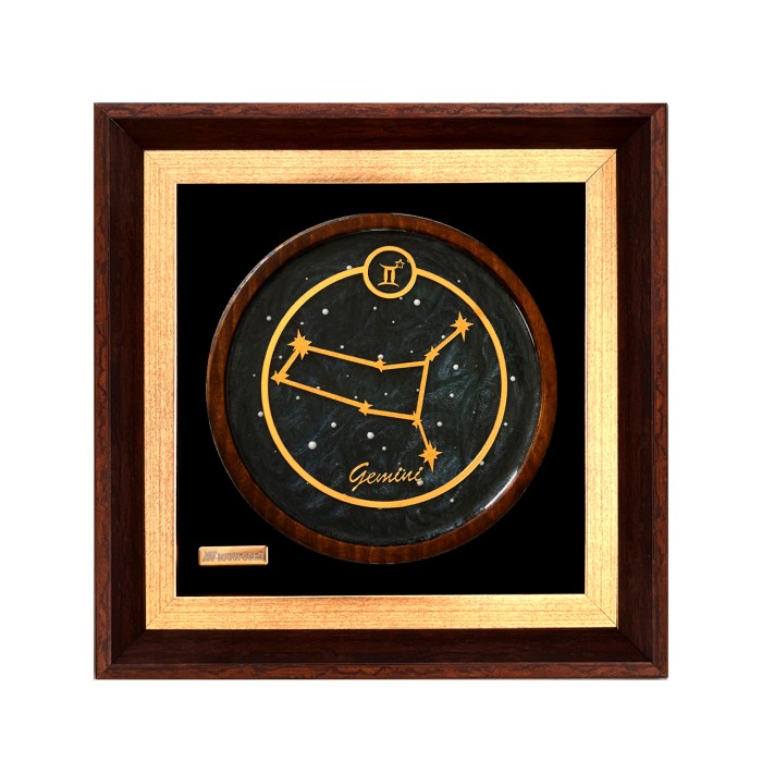 تابلو روکش طلا صورت فلکی ماه تولد خرداد