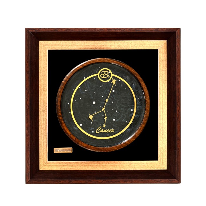  تابلو روکش طلا صورت فلکی ماه تولد تیر