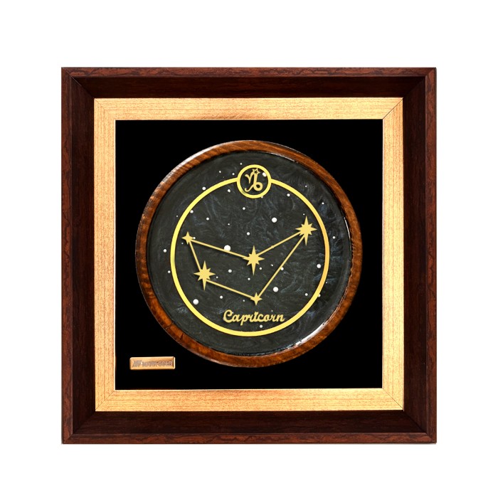 تابلو روکش طلا صورت فلکی ماه تولد دی