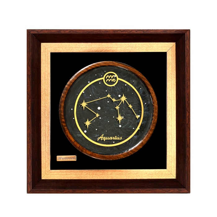 تابلو روکش طلا صورت فلکی ماه تولد بهمن