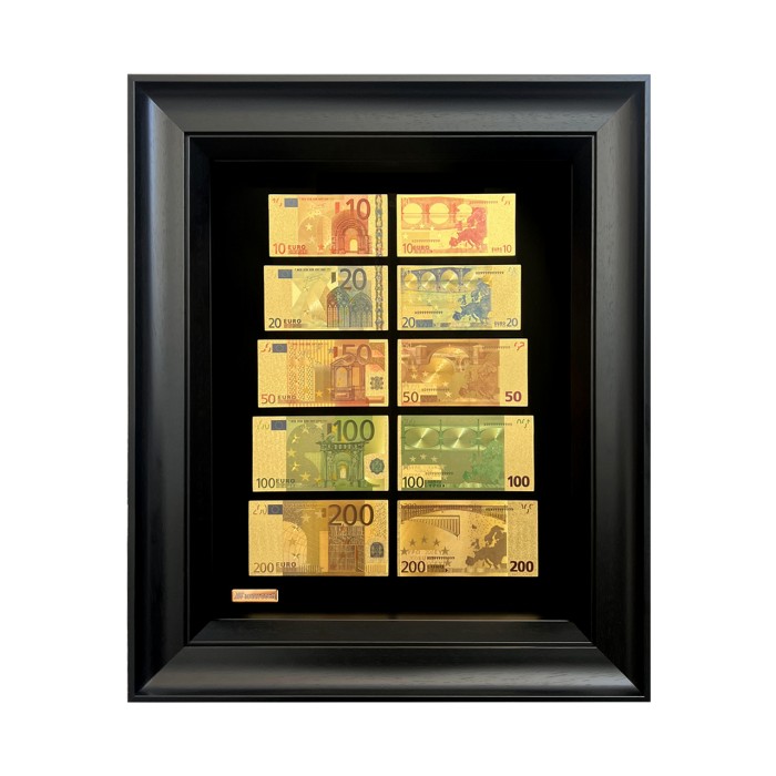 تابلو روکش طلا طرح کلکسیون یورو