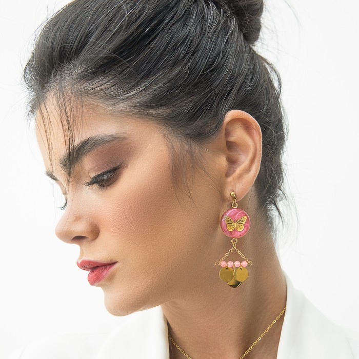 گوشواره روکش طلا طرح رها