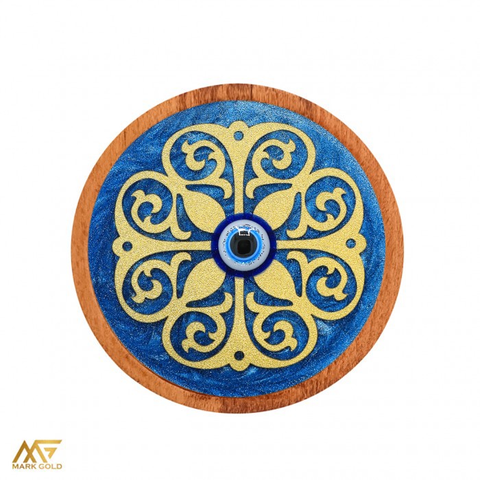 تابلو ورق طلا چوب و رزین طرح چشم نظر